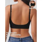 Cross-border TEMU adjustable shoulder strap sports bra for women's fitness push-up beautiful back buckle-free seamless underwear shock-proof outer wear