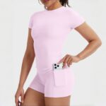 European and American yoga clothing set two-piece high-end quick-drying sports suit women's summer fitness sports shorts suit