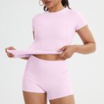 European and American yoga clothing set two-piece high-end quick-drying sports suit women's summer fitness sports shorts suit