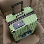 Fashionable aluminum frame suitcase buckle lock trolley case universal wheel suitcase men's and women's password box boarding case manufacturer wholesale