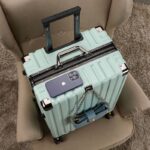 Fashionable aluminum frame suitcase buckle lock trolley case universal wheel suitcase men's and women's password box boarding case manufacturer wholesale