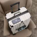 Fashionable aluminum frame suitcase buckle lock trolley case universal wheel suitcase men's and women's password box boarding case manufacturer wholesale