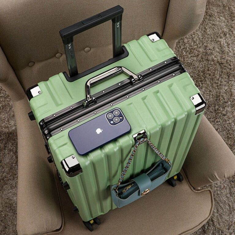 Fashionable aluminum frame suitcase buckle lock trolley case universal wheel suitcase men's and women's password box boarding case manufacturer wholesale