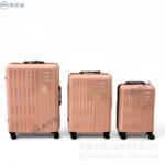 Foreign trade new strong and durable three-piece PC luggage set 20 inches 24 inches 28 inches three-piece leather suitcase suitcase