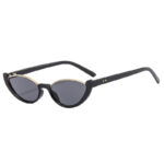 Half-frame cat-eye personalized sunglasses, European and American women's sunglasses, fashion street photography, trendy retro glasses frames, high-end