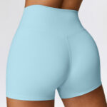 High-waisted yoga shorts, fitness women's yoga pants, butt-lifting, seamless peach-butt tight quick-drying three-quarter pants for running and cycling