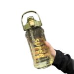 Large capacity sports water cup internet celebrity fitness high temperature resistant plastic cup extra large kettle portable straw cup