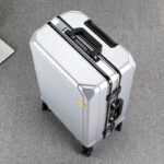 Manufacturer customized suitcase student aluminum frame trolley case universal wheel unisex zipper password sturdy suitcase
