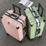 Manufacturer's new universal wheel trolley case, unisex aluminum frame suitcase, student durable suitcase wholesale