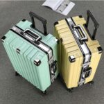 Manufacturer's new universal wheel trolley case, unisex aluminum frame suitcase, student durable suitcase wholesale