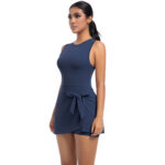 New anti-exposure tennis skirt one-piece yoga clothing vest all-in-one fitness clothing golf dress breathable women