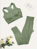 New sports yoga suit fitness bra hip lift quick-drying yoga pants women's high elastic sports yoga suit wholesale