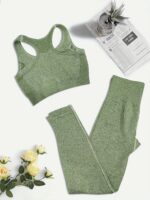New sports yoga suit fitness bra hip lift quick-drying yoga pants women's high elastic sports yoga suit wholesale