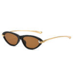 New summer cat-eye women's sunscreen sunglasses metal PC versatile rope internet celebrity street outdoor photo sunglasses