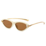 New summer cat-eye women's sunscreen sunglasses metal PC versatile rope internet celebrity street outdoor photo sunglasses