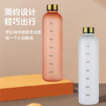 Plastic cup hot selling in Southeast Asia fashion 1000ml simple space cup PC fall-resistant tumbler with time scale