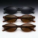 Small frame oval sunglasses for women, high-end European and American style sunglasses for men, sun protection, retro cross-border sunglasses