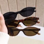 Small frame oval sunglasses for women, high-end European and American style sunglasses for men, sun protection, retro cross-border sunglasses