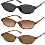 Small frame oval sunglasses for women, high-end European and American style sunglasses for men, sun protection, retro cross-border sunglasses