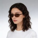 Small frame oval sunglasses for women, high-end European and American style sunglasses for men, sun protection, retro cross-border sunglasses