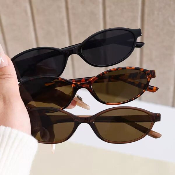 Small frame oval sunglasses for women, high-end European and American style sunglasses for men, sun protection, retro cross-border sunglasses