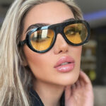 Small frame toad-shaped sunglasses 2025 new ins internet celebrity same style sunglasses sun protection simple sunglasses for women