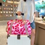 Travel bag, short-distance business trip luggage bag, light accommodation bag, fitness bag, large-capacity cow pattern travel bag, boarding bag