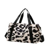 Travel bag, short-distance business trip luggage bag, light accommodation bag, fitness bag, large-capacity cow pattern travel bag, boarding bag