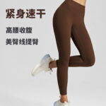 Women's Yoga Pants No Embarrassing Line Butt Lifting Lulu Sports Pants Women's High Waist Tummy Control High Intensity Fitness Shark Pants