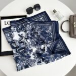 Autumn and winter versatile shawl animal print black and white simple large square scarf 90*90CM simulated silk twill silk scarf for women - Image 4