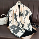New style 90CM large square scarf, temperament twill silk scarf for women, spring and autumn fashionable shawl scarf, decorative outer wear - Image 2