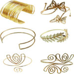 Factory direct sales cross-border fashion spiral thread geometric bracelet curtain buckle exaggerated flower arm bracelet diamond open arm bracelet - Image 3