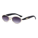 Mujia Sardine Oval Metal Sunglasses European and American Fashion Large Frame Glasses Cross-border Internet Celebrity Retro Street Photography Sunglasses - Image 5