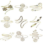 Factory direct sales cross-border fashion spiral thread geometric bracelet curtain buckle exaggerated flower arm bracelet diamond open arm bracelet
