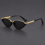 2026 New Cat Eye Sunglasses Metal Half-Frame Fashion Glasses Cross-Border European and American Women's Personalized Sunglasses High-end