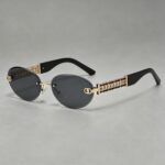 2026 New Xiangjia Fashion Frameless Sunglasses Women's Chain Temple Decoration Cross-Border European and American Big Brand Sunglasses Replacement