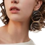 Amazon's new earrings European and American geometric multi-layer retro simple earrings - Image 5