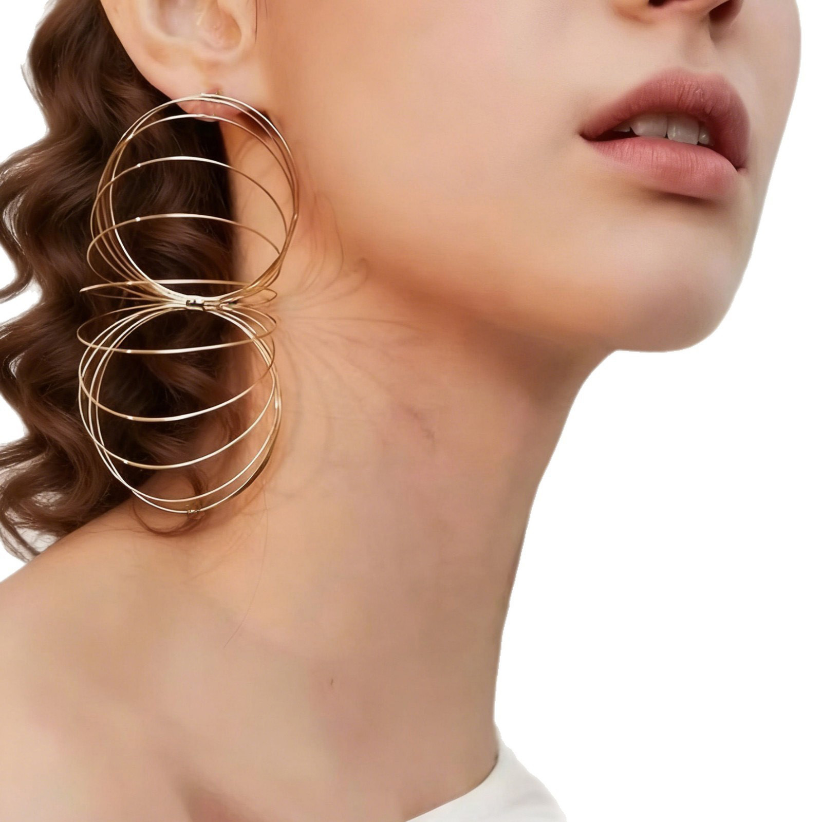 O1CN01Fi6z0s1VXhr75uXzf_2217882262663-0-cib Amazon's new earrings European and American geometric multi-layer retro simple earrings - Image 1