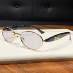 Mujia Sardine Oval Metal Sunglasses European and American Fashion Large Frame Glasses Cross-border Internet Celebrity Retro Street Photography Sunglasses - Image 3