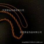 Cross-border hot selling titanium steel twist chain necklace non-fading stainless steel plated 18K real gold chain jewelry women ins style - Image 4