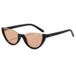 European and American fashion new half-frame sunglasses for women, personalized cat-eye sunglasses, Internet celebrity street photography, crescent-shaped trendy glasses - Image 3