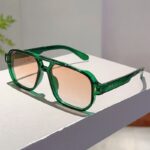 European and American style double beam small frame arrow rice nails fashion sunglasses casual versatile aviator retro trendy sunglasses