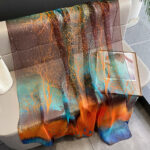Silk scarf women's spring and autumn thin versatile soft gauze scarf long temperament scarf summer seaside sun protection beach towel shawl - Image 4