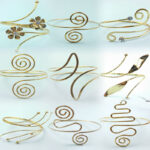 Factory direct sales cross-border fashion spiral thread geometric bracelet curtain buckle exaggerated flower arm bracelet diamond open arm bracelet - Image 4