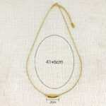 European and American cross-border French elbow small pepper eggplant necklace stainless steel 14K gold plated water drop ins style clavicle chain - Image 4