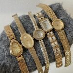 Niche medieval style vintage watch for women niche light luxury retro exquisite high-end gold steel band watch - Image 2