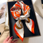 Manufacturer wholesale silk scarf women's scarf shawl 70cm Korean small square scarf silk satin printed spring and summer anti-scarf headscarf - Image 3