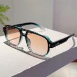 European and American style double beam small frame arrow rice nails fashion sunglasses casual versatile aviator retro trendy sunglasses - Image 2