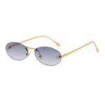 Frameless Sunglasses Oval Diamond Sunglasses Women's "F" Rimless Sunglasses Men's Sunglasses - Image 4