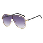 One-piece large frame toad-shaped sunglasses 2024 new style European and American hot girl sunglasses fashion cross-border sunglasses - Image 5